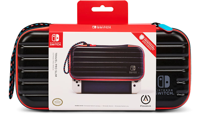 Slim Travel Pro Case for Nintendo Switch Systems Red Blue